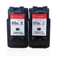 Hicor Best selling 510 511 Ink Cartridge with full ink level chip reset PG 510 CL 511 for canon